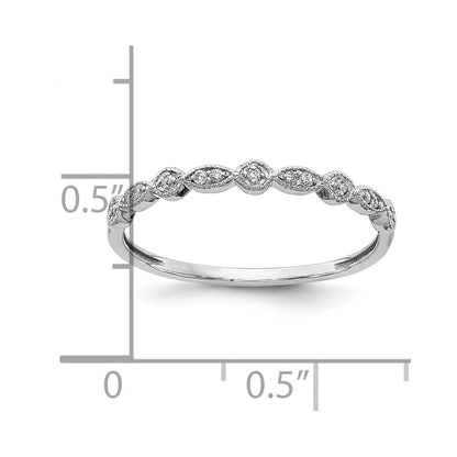 10K White Gold 10K Diamond Fancy Band