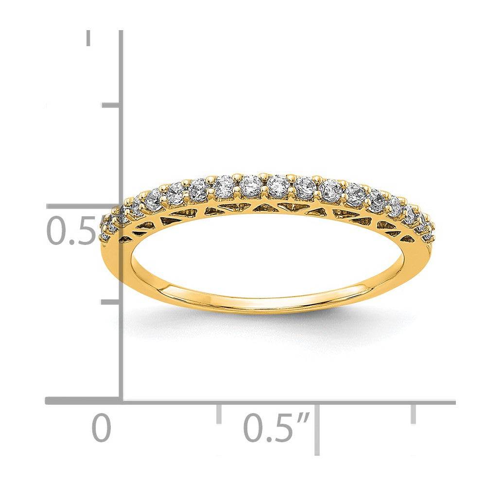 14k Yellow Gold 1/4 Ct. Lab Grown Diamond VS/SI+ G+ Wedding Band Ring