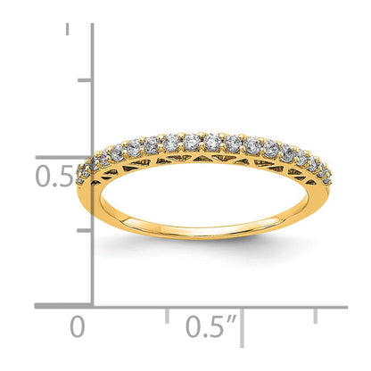 14k Yellow Gold 1/4 Ct. Lab Grown Diamond VS/SI+ G+ Wedding Band Ring