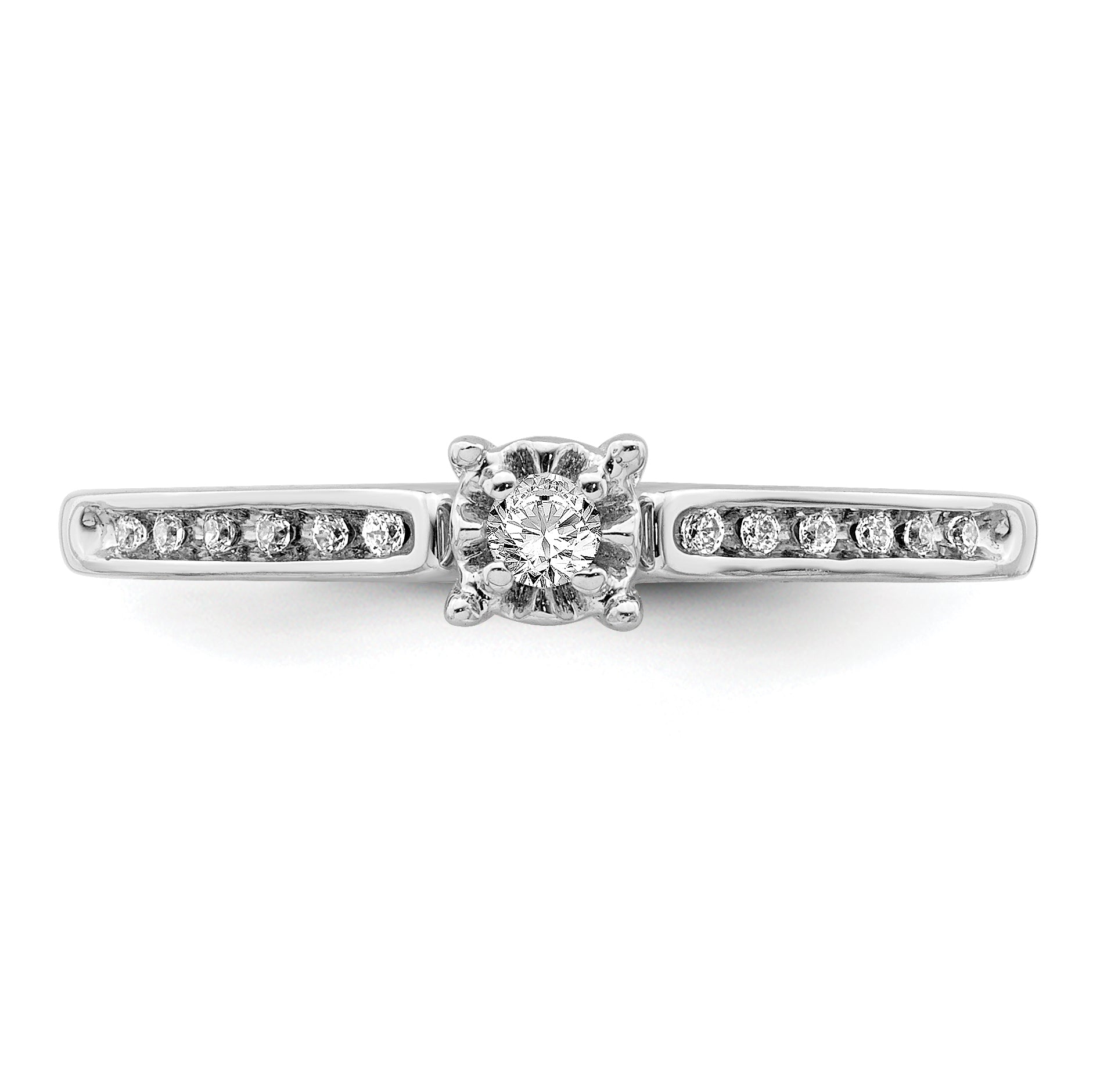 14K White Gold Diamond Ring