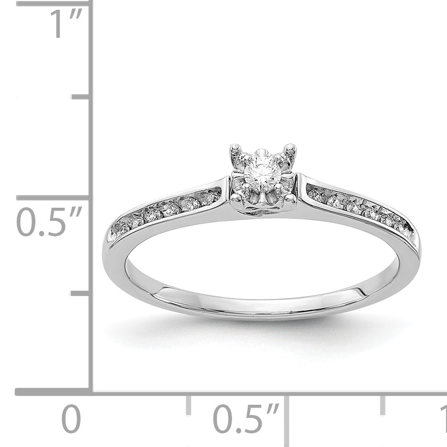 14K White Gold Diamond Ring