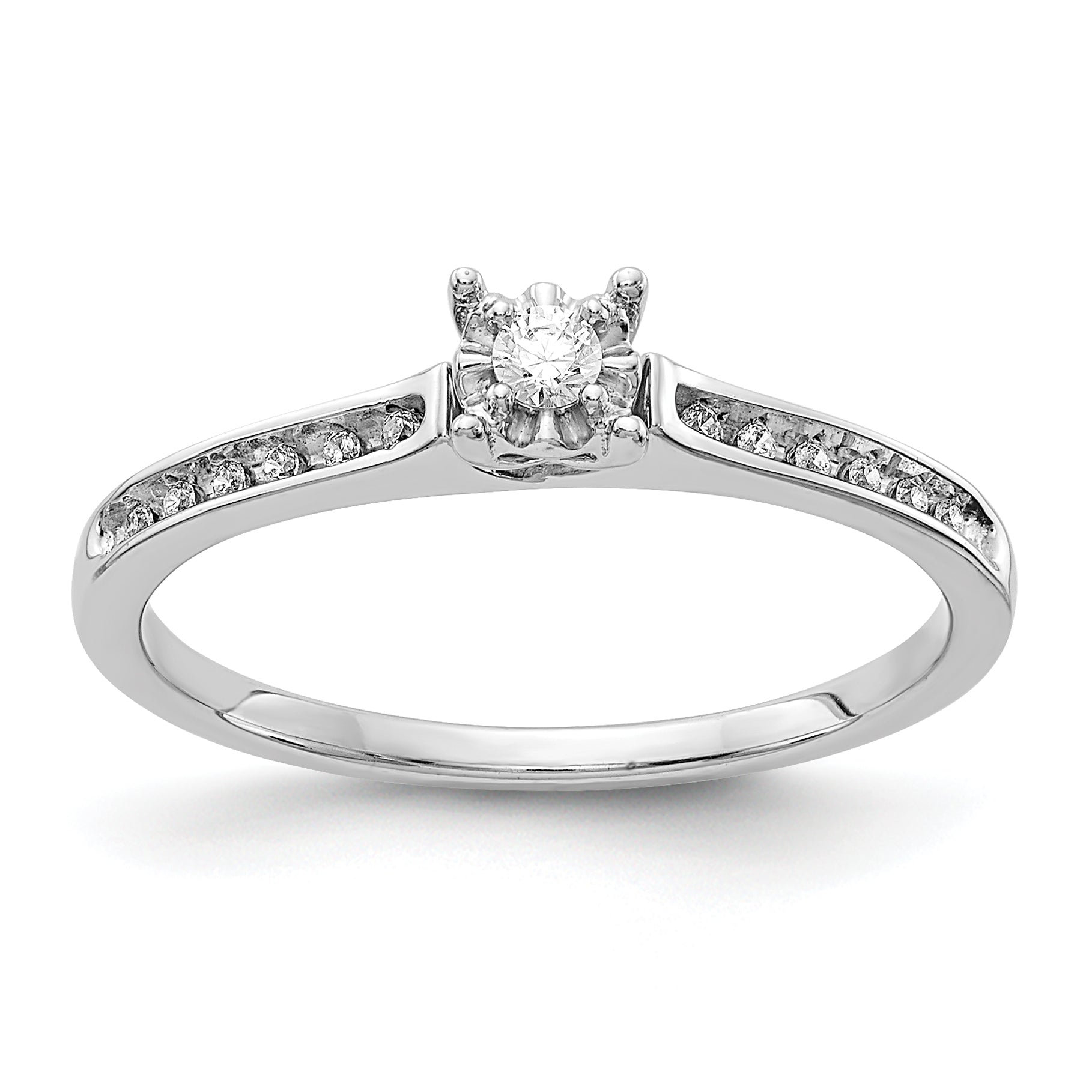 14K White Gold Diamond Ring