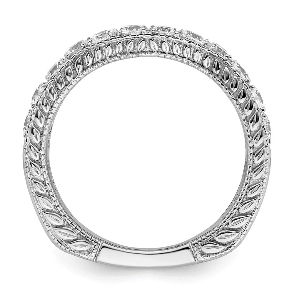 0.62ct. CZ Solid Real 14k White Gold Wedding Wedding Band Ring