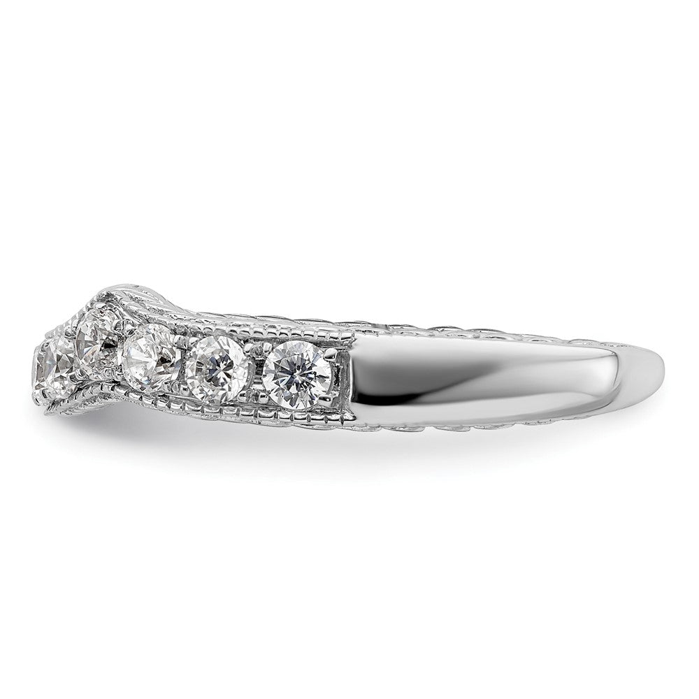 0.62ct. CZ Solid Real 14k White Gold Wedding Wedding Band Ring