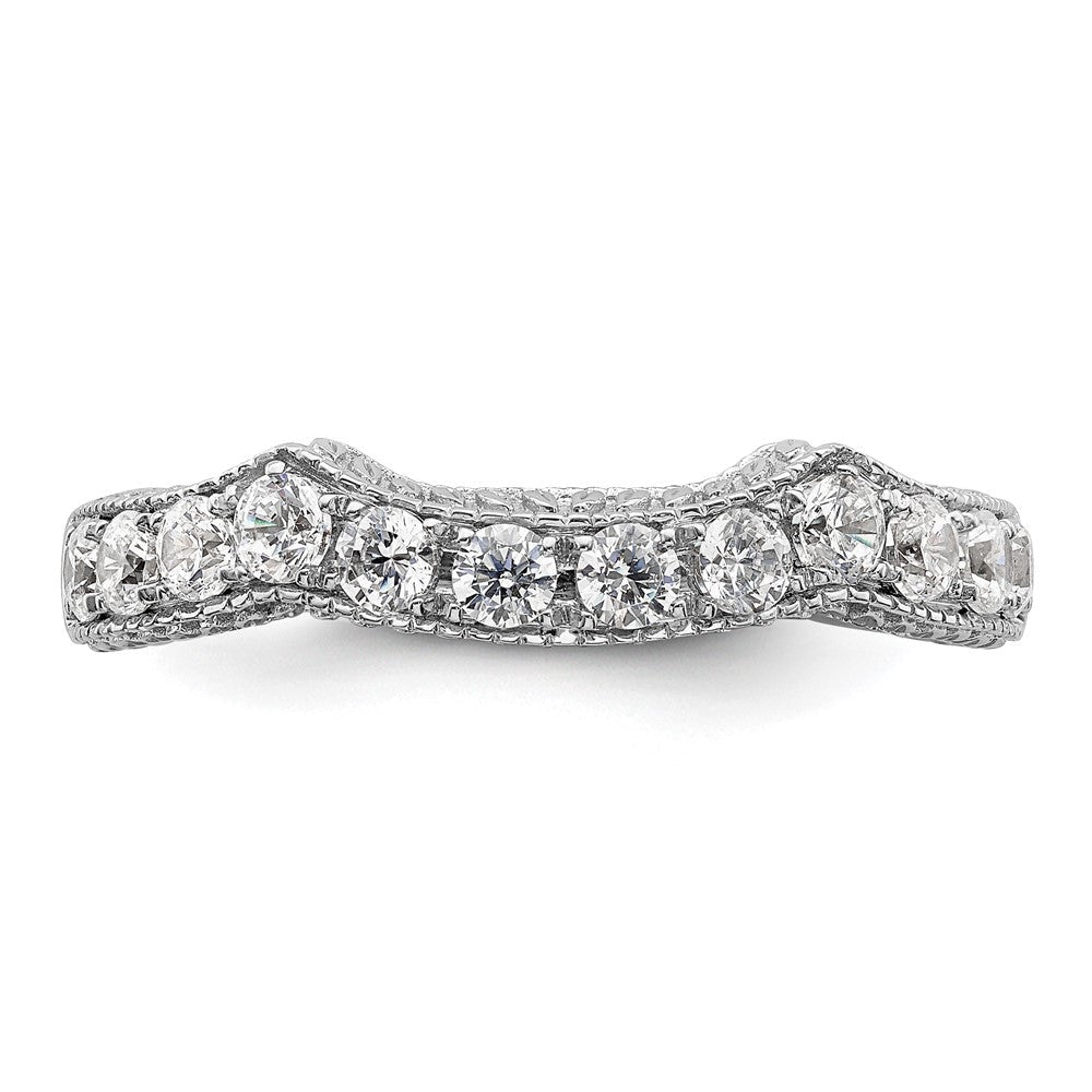 0.62ct. CZ Solid Real 14k White Gold Wedding Wedding Band Ring