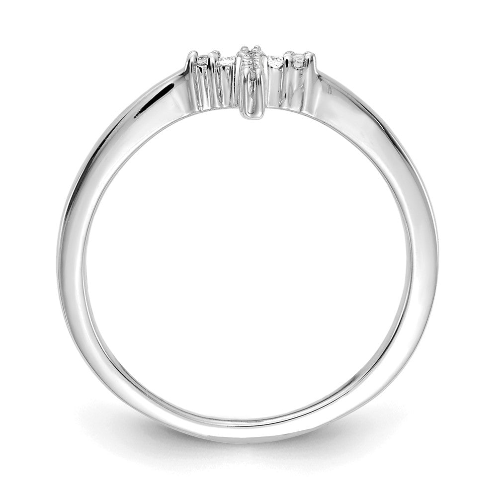 14k White Gold 1/15 Ct. Lab Grown Diamond VS/SI+ G+ Complete Cross Ring