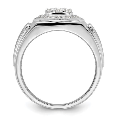 14k White Gold 1/2 Ct. Lab Grown Diamond VS/SI+ G+ Complete Men's Ring