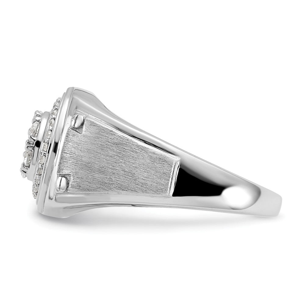 14k White Gold 1/2 Ct. Lab Grown Diamond VS/SI+ G+ Complete Men's Ring
