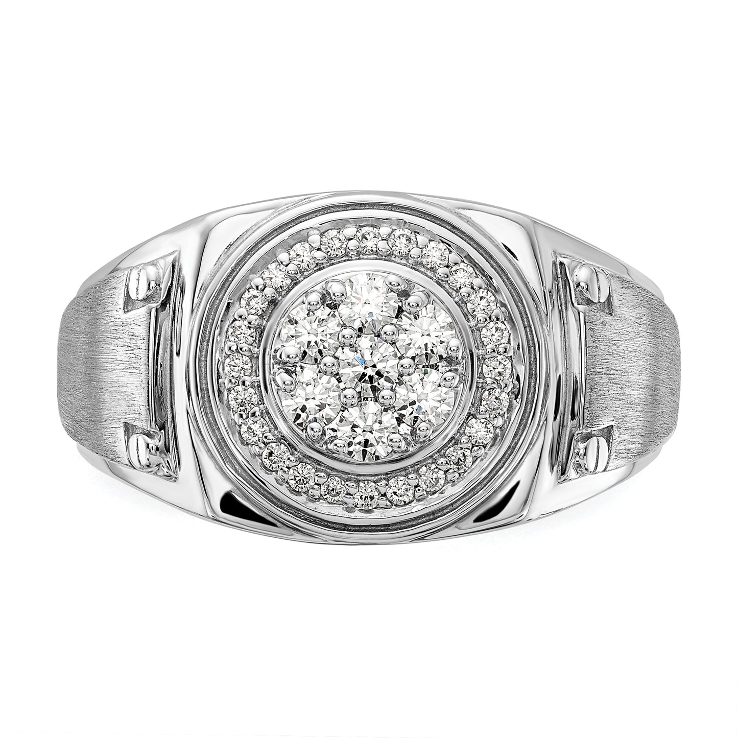 14k White Gold 1/2 Ct. Lab Grown Diamond VS/SI+ G+ Men's Ring