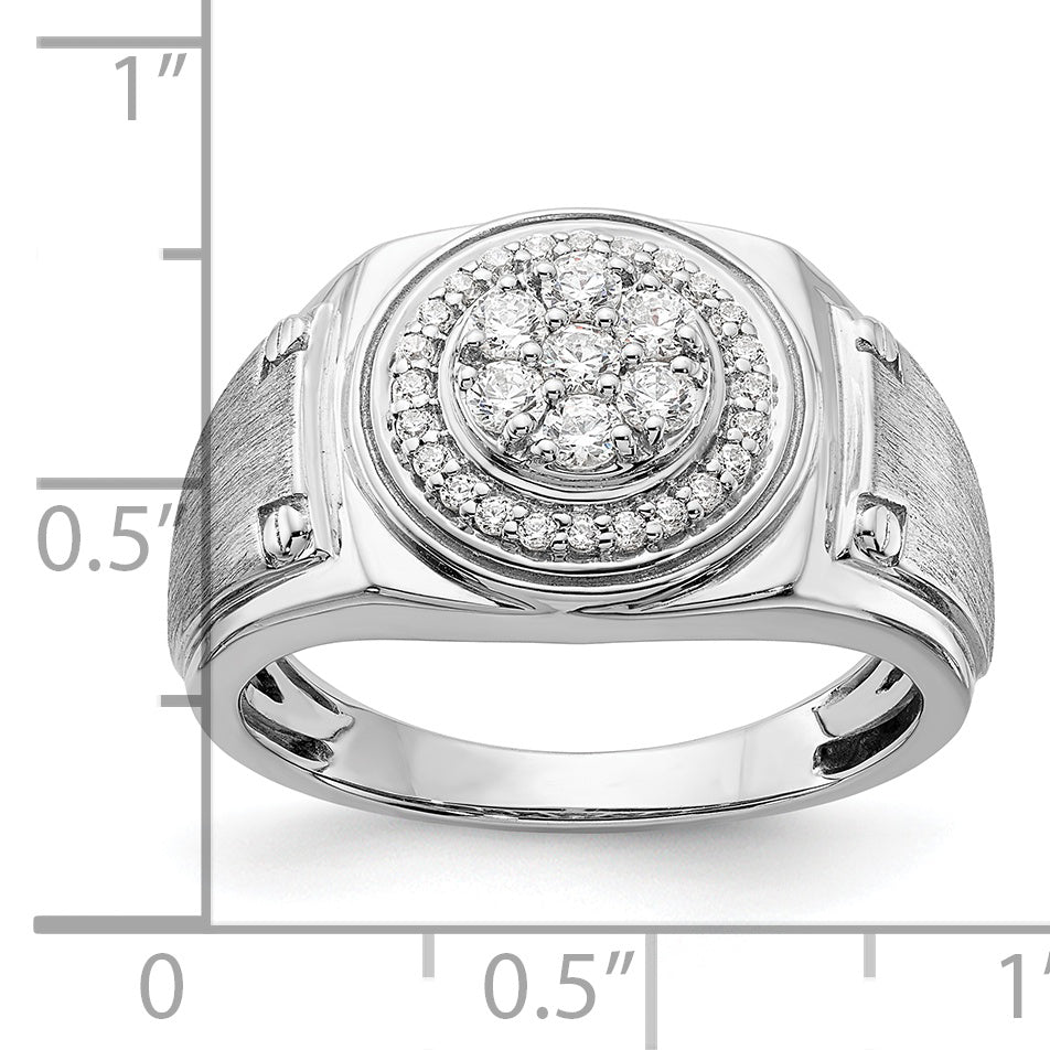 14k White Gold 1/2 Ct. Lab Grown Diamond VS/SI+ G+ Men's Ring