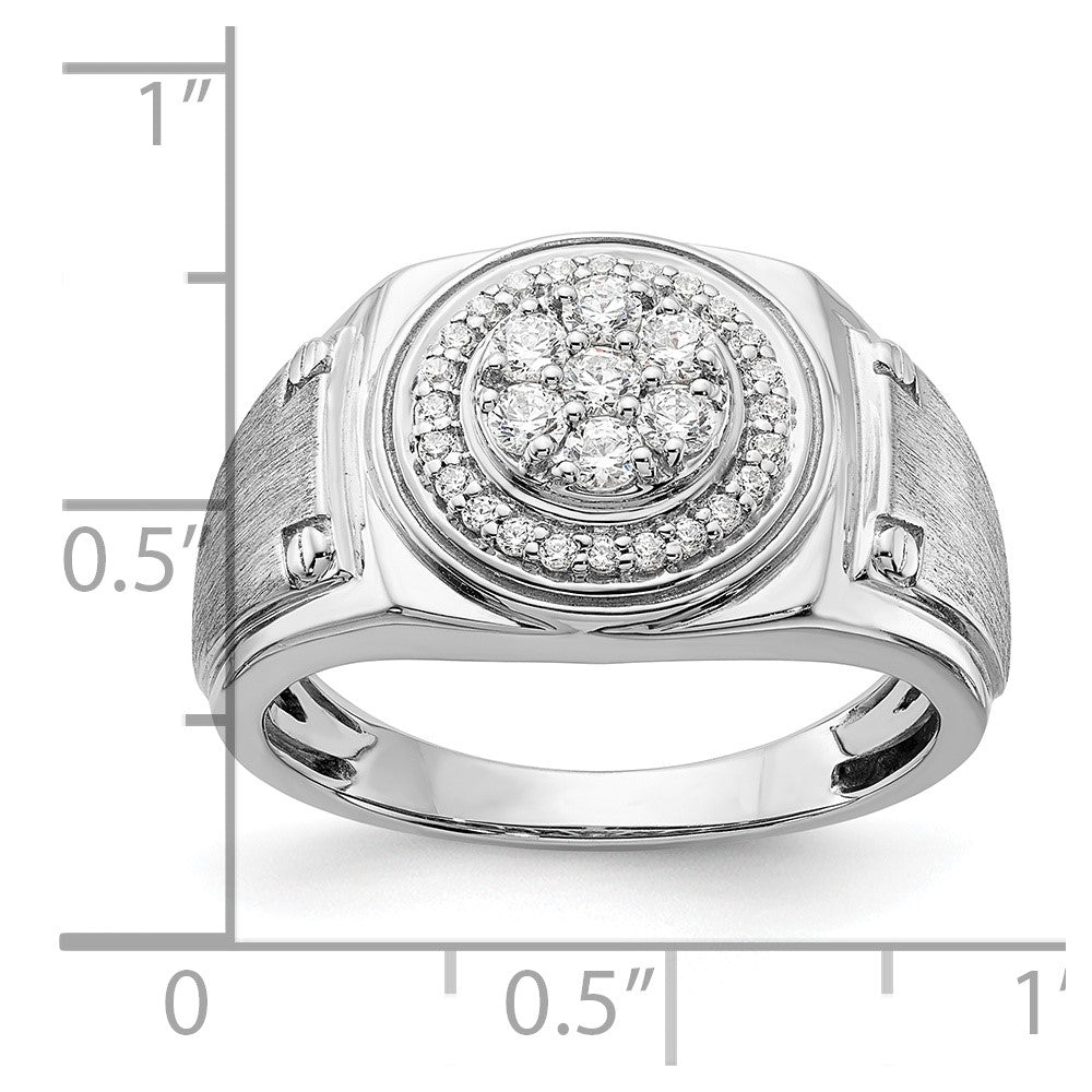 14k White Gold 1/2 Ct. Lab Grown Diamond VS/SI+ G+ Complete Men's Ring