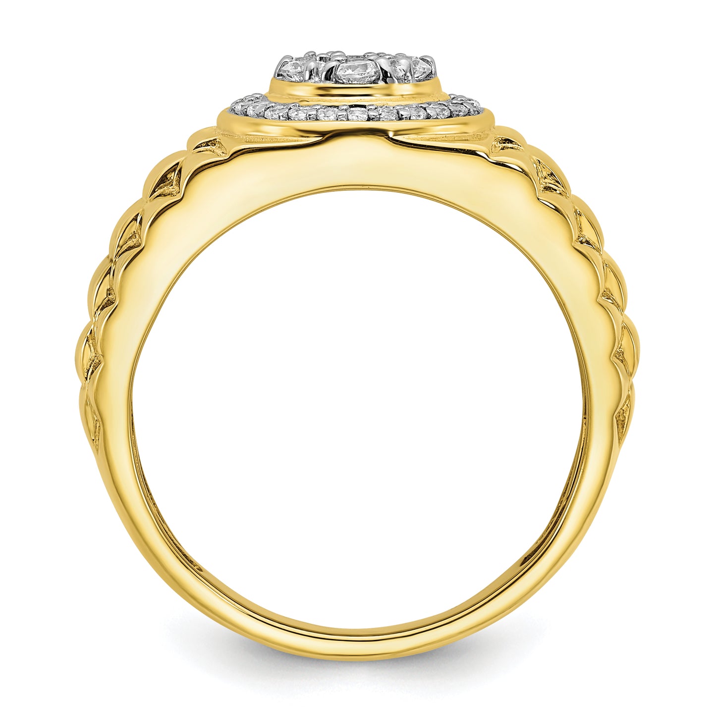 10k Yellow Gold 1/2 Ct. Lab Grown Diamond VS/SI+ G+ Men's Ring