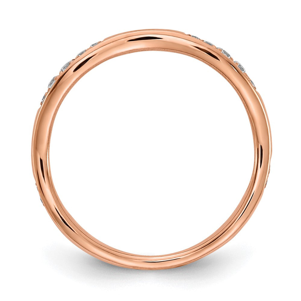14K Rose Gold Diamond Wedding Band (Size 7 Only)