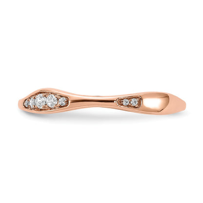 14K Rose Gold Diamond Wedding Band (Size 7 Only)