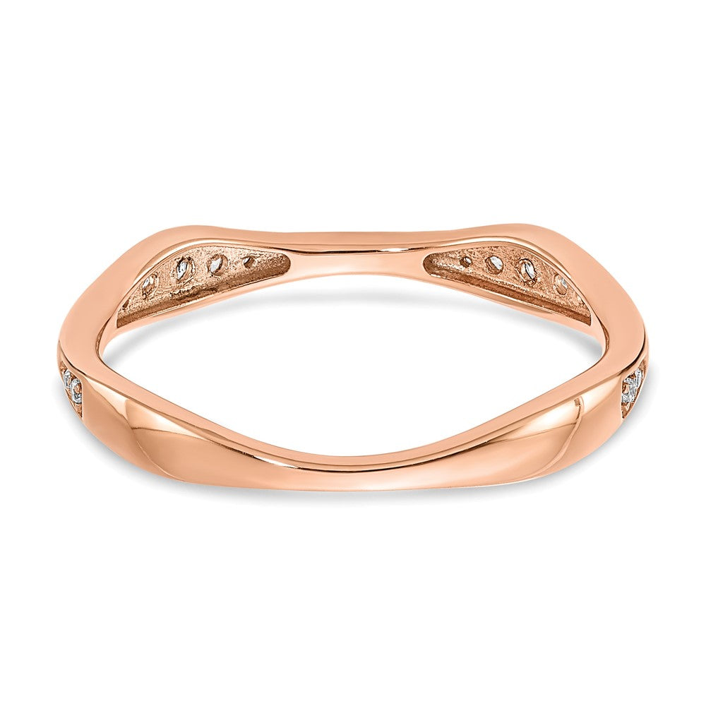 14K Rose Gold Diamond Wedding Band (Size 7 Only)