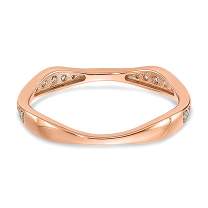 14K Rose Gold Diamond Wedding Band (Size 7 Only)