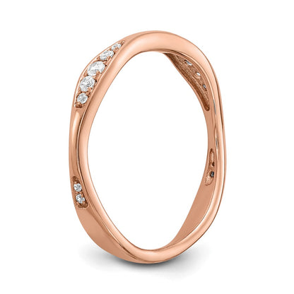 14K Rose Gold Diamond Wedding Band (Size 7 Only)