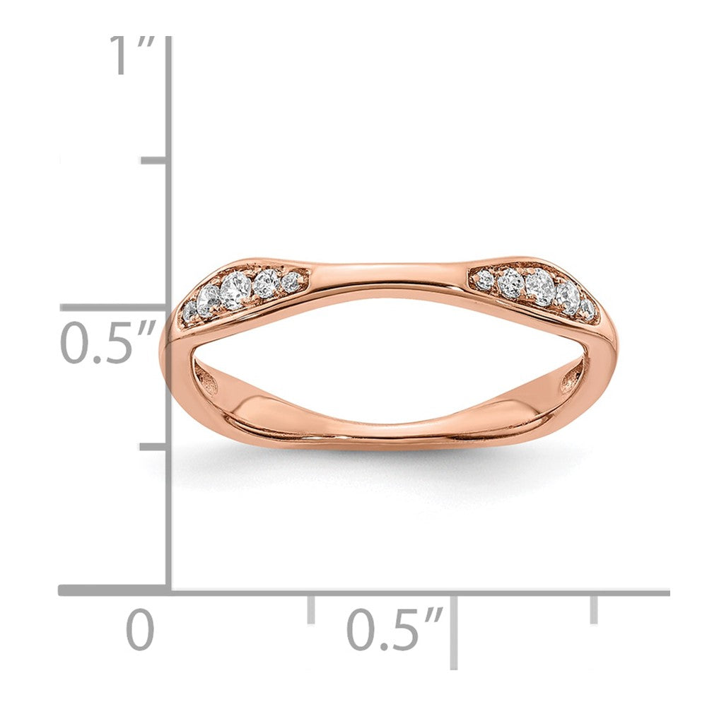 14K Rose Gold Diamond Wedding Band (Size 7 Only)