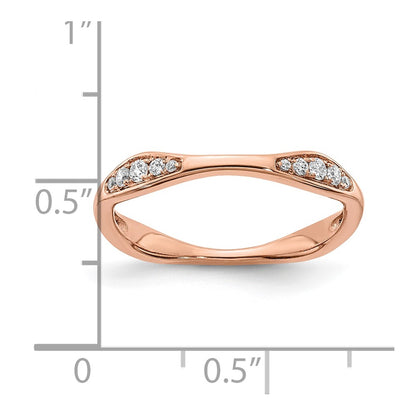 14K Rose Gold Diamond Wedding Band (Size 7 Only)