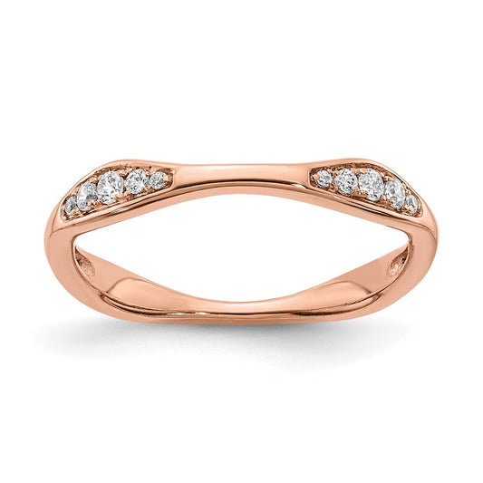 14K Rose Gold Diamond Wedding Band (Size 7 Only)