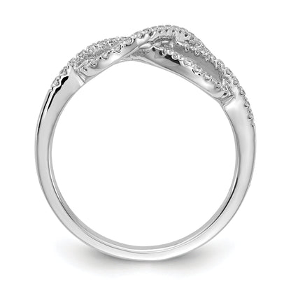 14K White Gold Diamond Celtic Knot Ring