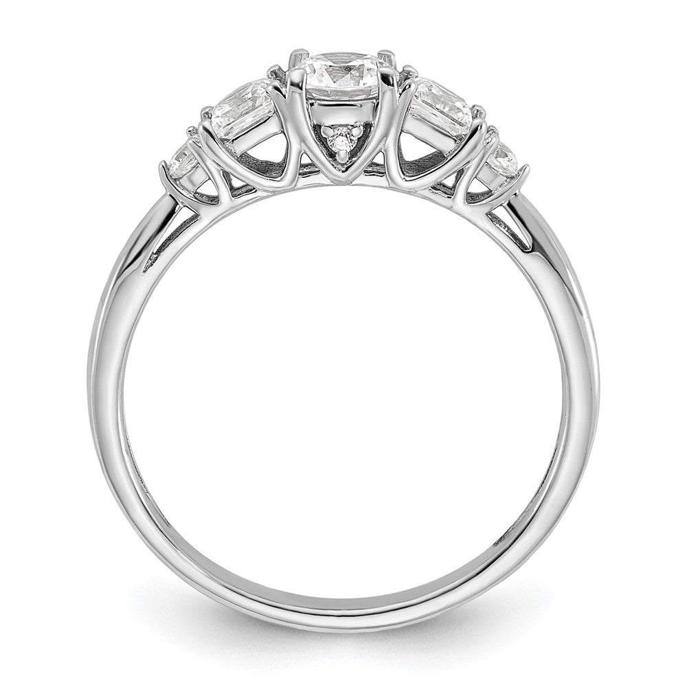 14K White Gold Lab Grown Diamond VS/SI FGH 5-Stone Complete Eng Ring