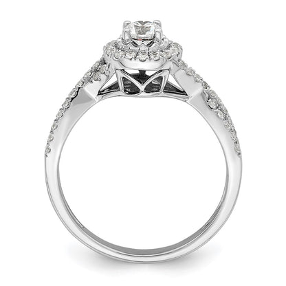 10K White Gold Eternal Promise Lab Grown VS/SI+ G+ Diamond Halo Ring