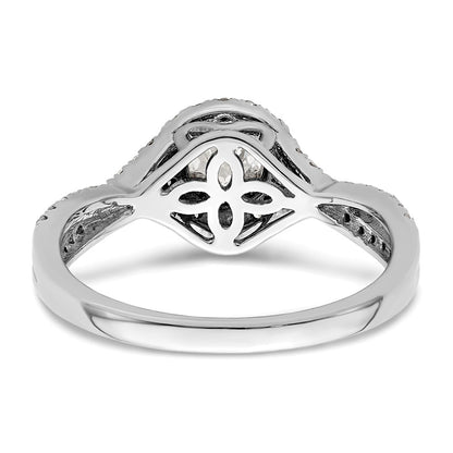 10K White Gold Eternal Promise Lab Grown VS/SI+ G+ Diamond Halo Ring