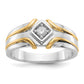 14k Two-Tone 1/6 Ct. Lab Grown Diamond VS/SI+ G+ Men's Ring