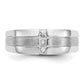 14k White Gold 1/4 Ct. Lab Grown Diamond VS/SI+ G+ Polished and Satin Men's Ring