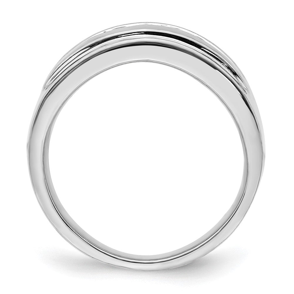 14k White Gold 1/4 Ct. Lab Grown Diamond VS/SI+ G+ Men's Band Ring