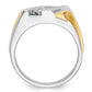 14k Two-tone Two Tone 1/2 Ct. Lab Grown Diamond VS/SI+ G+ Three Stone Men's Ring