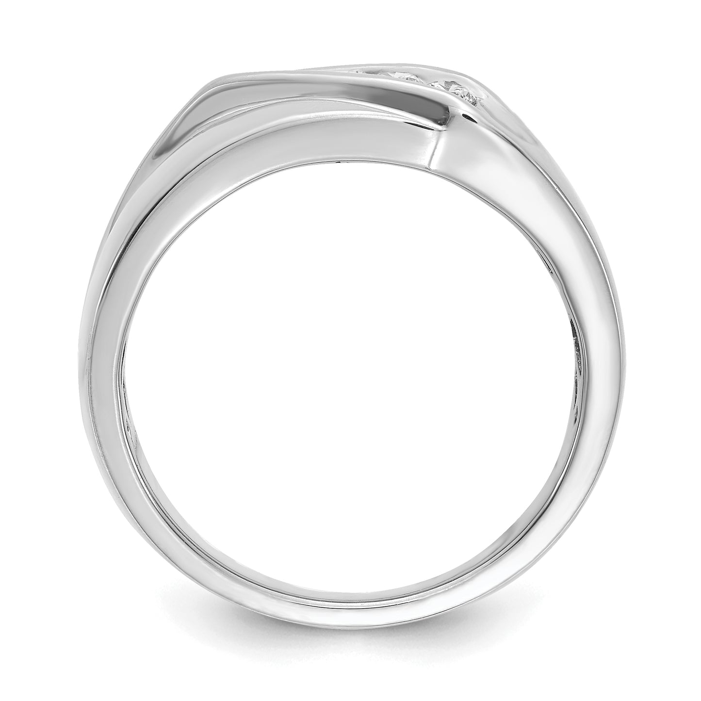 14K White Gold Lab Grown Diamond VS/SI+ G+ Men's Ring