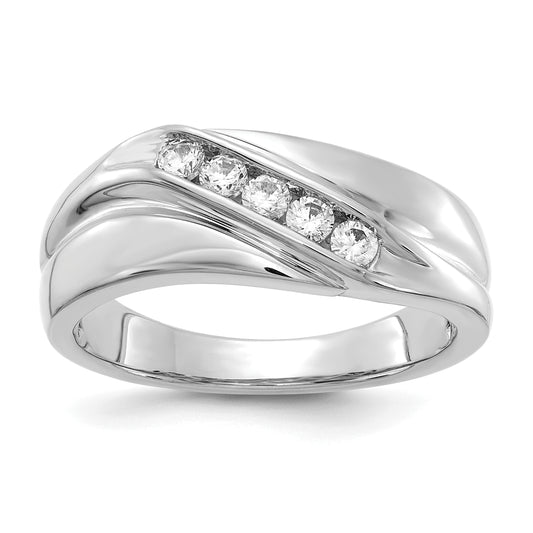 14K White Gold Lab Grown Diamond VS/SI+ G+ Men's Ring