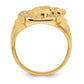 14k Yellow Gold 1/2 Ct. Lab Grown Diamond VS/SI+ G+ Horseshoe with Horse Men's Ring