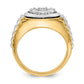 14k Two-Tone 1 Ct. Lab Grown Diamond VS/SI+ G+ Ridged Men's Ring