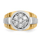 14k Two-Tone 1 Ct. Lab Grown Diamond VS/SI+ G+ Ridged Men's Ring