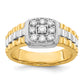 14k Two-Tone 3/8 Ct. Lab Grown Diamond VS/SI+ G+ Cluster Men's Ring