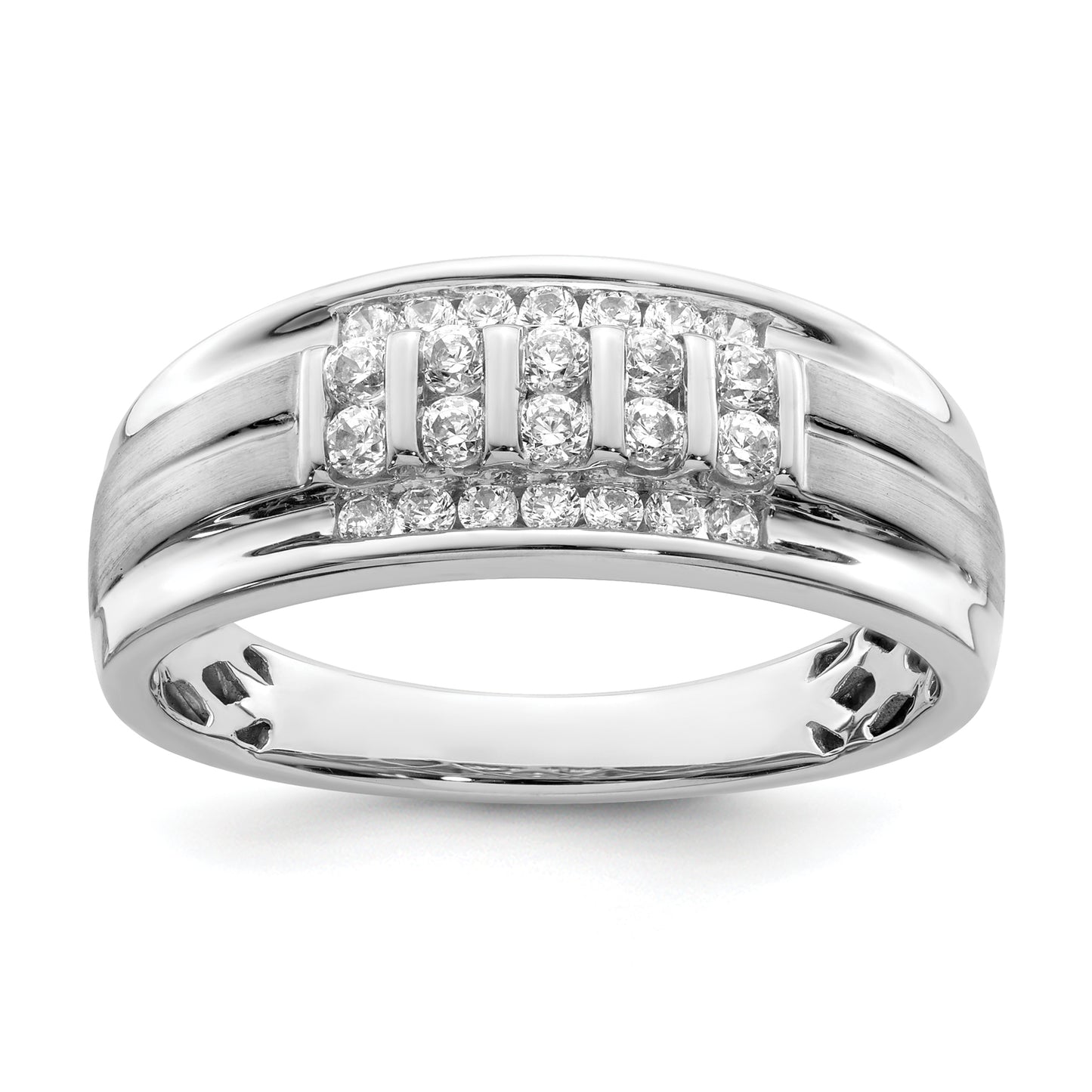 10k White Gold 1/2 Ct. Lab Grown Diamond VS/SI+ G+ Men's Ring