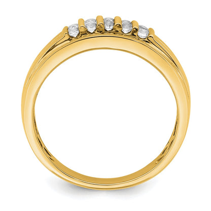 10k Yellow Gold 1/2 Ct. Lab Grown Diamond VS/SI+ G+ Complete Men's Ring