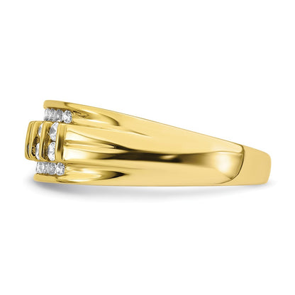 10k Yellow Gold 1/2 Ct. Lab Grown Diamond VS/SI+ G+ Complete Men's Ring