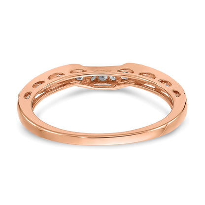 14k Rose Gold 1/4 Ct. Lab Grown Diamond VS/SI+ G+ Complete Contoured Wedding Band