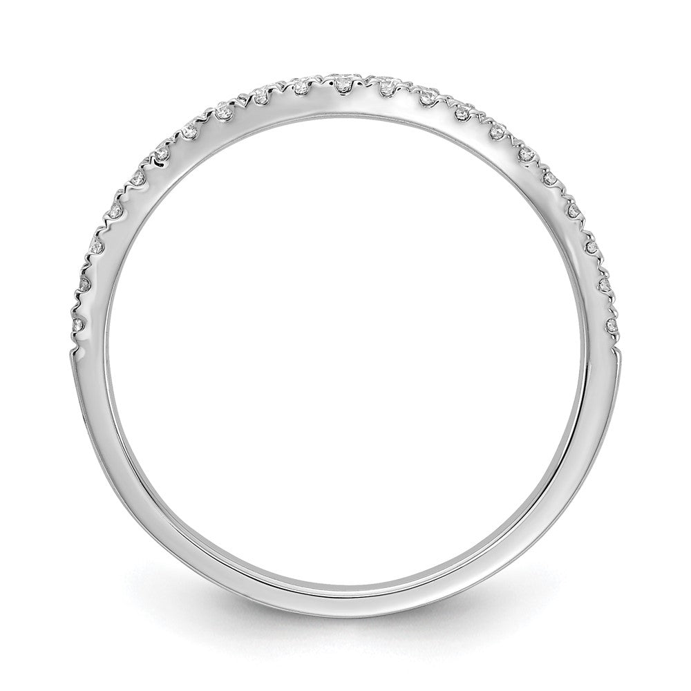 14K White Gold Diamond Wedding Band