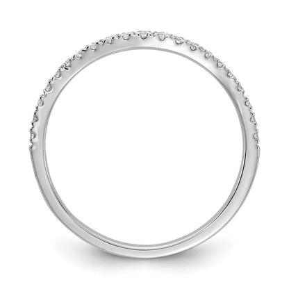 14K White Gold Diamond Wedding Band
