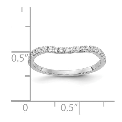 14K White Gold Diamond Wedding Band