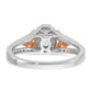 14k Two-tone Two Tone Rose and White Gold 3/4 Ct. Lab Grown Diamond VS/SI+ G+ Oval Halo Engagement Ring