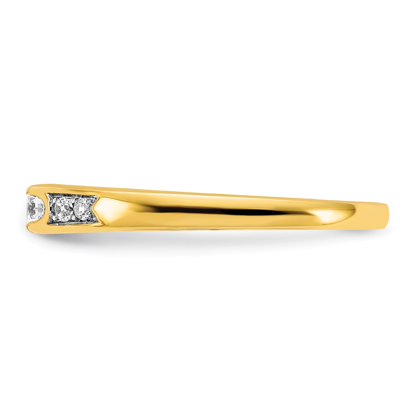 14k Yellow Gold Lab Grown Diamond VS/SI+ G+ Petite Engagement Ring