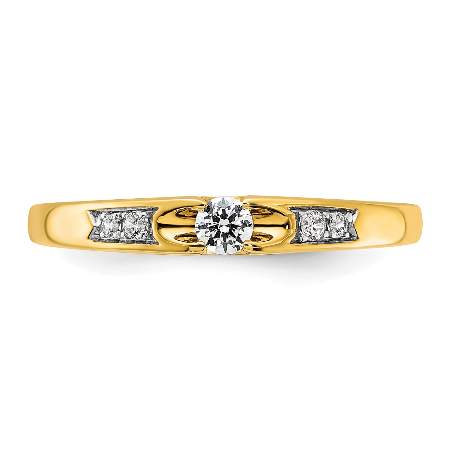 14k Yellow Gold Lab Grown Diamond VS/SI+ G+ Petite Engagement Ring