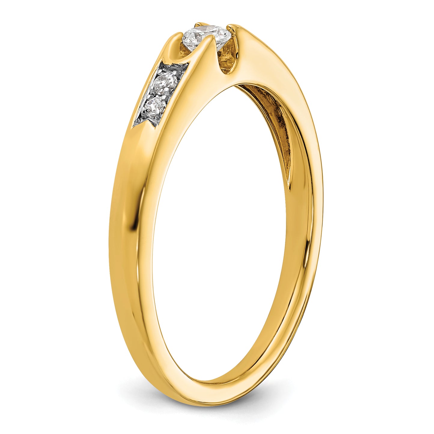 14k Yellow Gold Lab Grown Diamond VS/SI+ G+ Petite Engagement Ring