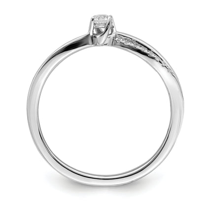 First Promise 14k White Gold 1/8 Ct. Lab Grown Diamond VS/SI+ G+ Petite Engagement Ring